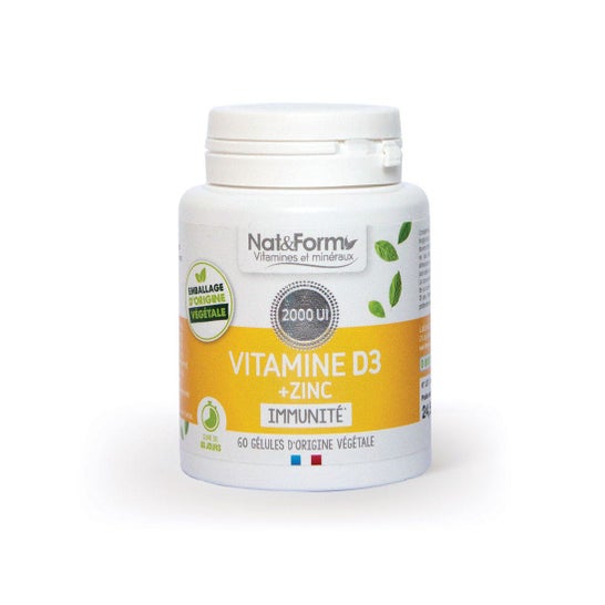 Nat&Form Vitamin D3+Zn 60Kapseln