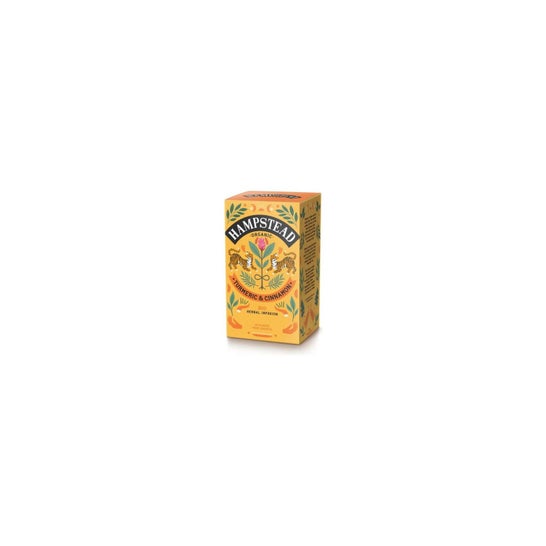 Hampstead Tea Turmeric-Cinnamon Infusión Bio 20 Sobres