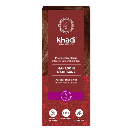 Khadi Tinte Henna Natural Castaño Caoba 100g