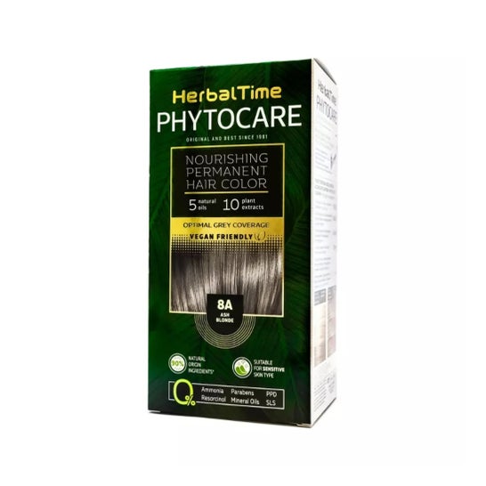 Herbal Time Permanent hårfarve Phytocare 8A 100ml