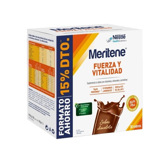 Nestlé Meritene® Fuerza y Vitalidad Sabor Chocolate 30sobres