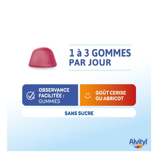 Alvityl Magnesio Vitamina B6 Cereza 45 gummies