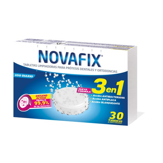 Novafix antibacteriële tabletten 3 in 1 30uds