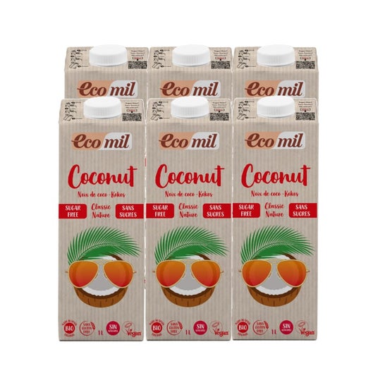Ecomil Coconut Drink Classic Pack 6uds