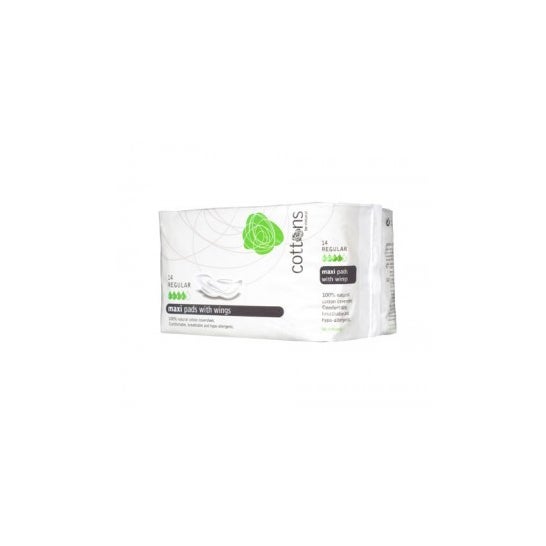 Cottons Compresa Maxi con Alas Absorción Regular 14 uds