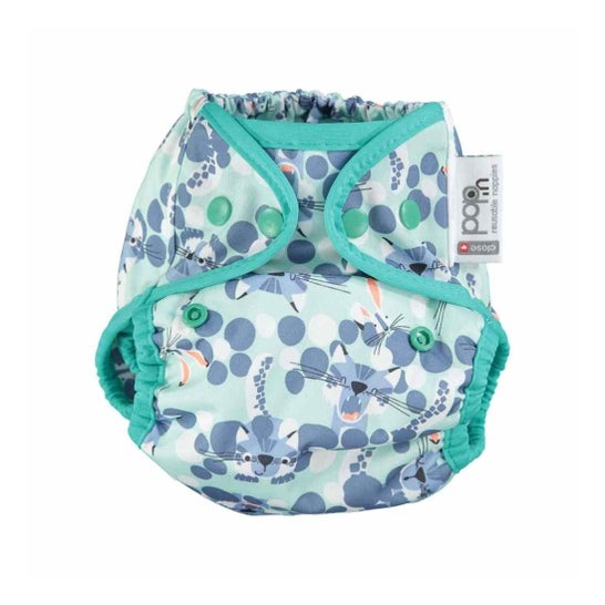 Close Cobertor Pañal Pop in Snow Leopard Velcro 1ud