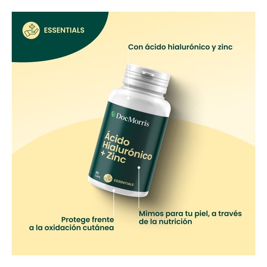 DocMorris Ácido Hialurónico + Zinc 30Caps