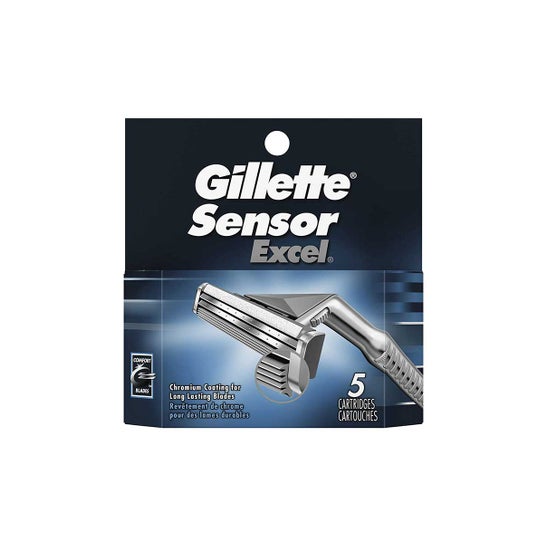 Gillette Sensor Excel Cargador Recambios 5uds