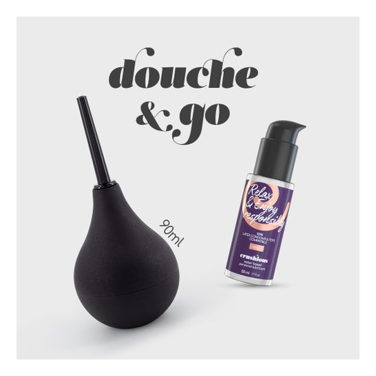 Crushious Set Douche & go Ducha Anal 90 ml + Lubricante 50 ml