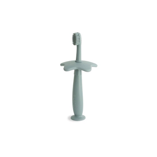 Mushie Cepillo Aprendizaje Silicona Verde Estrella 1ud