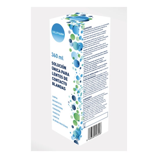 Solupharm solución única para lentes de contacto blandas 360 ml