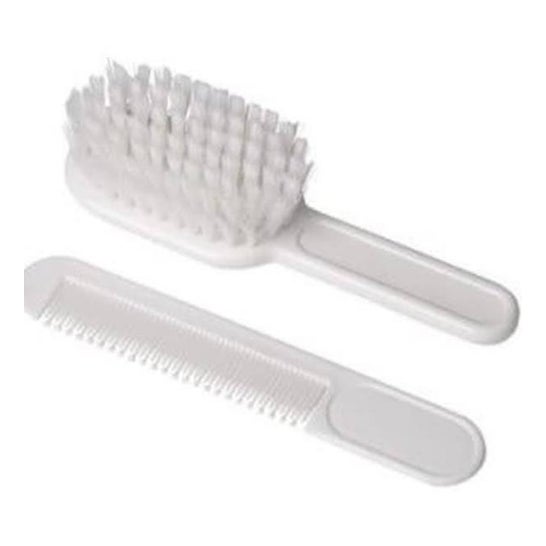 Eurostil Baby Soft Brush White 1U + Comb 1U.