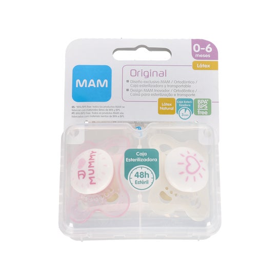 Mam Latex Soother Original Double Pack 0- 6 M