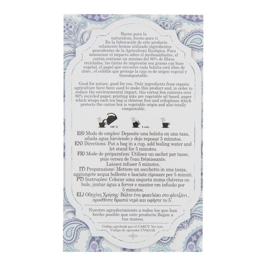 Herbes del Molí Té Blanco Infusión Bio 20uds