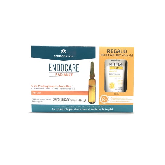 Endocare Radiance C20 Proteoglicanos 30amp + Heliocare Gel 15ml