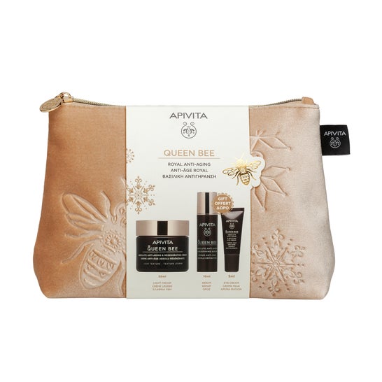 Apivita Pack Queen Bee  Crema Regeneradora Liegera 50ml + Sérum 10 ml + contorno de ojos 1,5ml