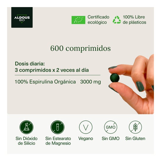 Aldous Bio Espirulina 600comp
