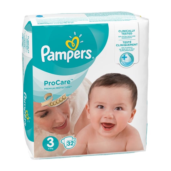 Pampers Pro Care Premium Pannolino Taglia 3 32 Unità