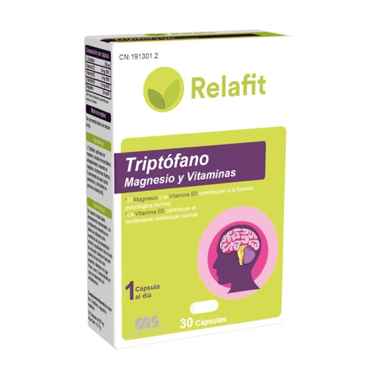 Relafit Triptófano Magnesio y Vitaminas B3, B5 y B6