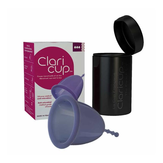 Claripharm Claricup Antimicrobial Menstrual Cup One Size 3 Box Disinfectant