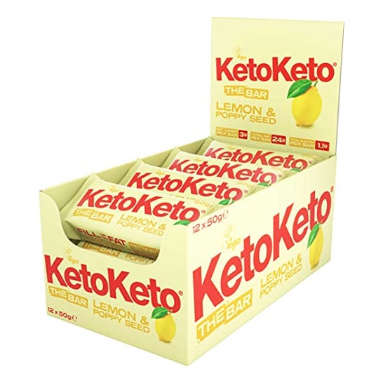 Keto Keto Pack Barritas Veganas Limón y Semillas Amapola 12x50g