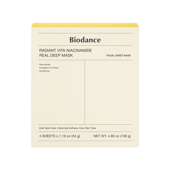 Biodance Radiant Vita Niacinamide Real Deep Mascarilla 4x34 gr