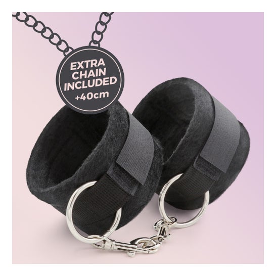 Crushious Tough Love Esposas Velcro Cadena 40cm Extra Negro 1ud