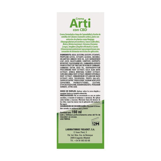 Zentrum Cannabis Crema Arti con CBD 150ml