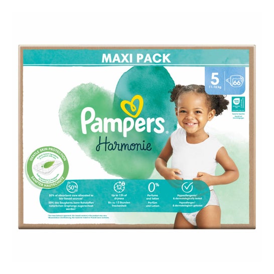 Pampers Harmonie Pañal Maxi T5 66uds