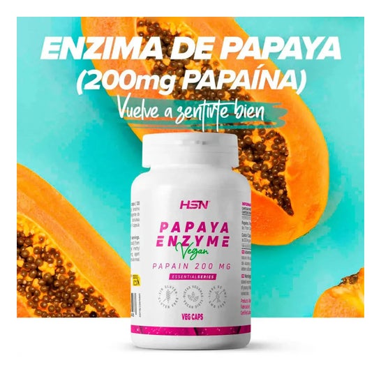 HSN Enzima de Papaya 200 mg Papaína 120 vcaps
