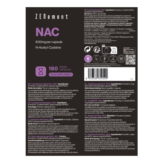 Zenement NAC 180vcaps