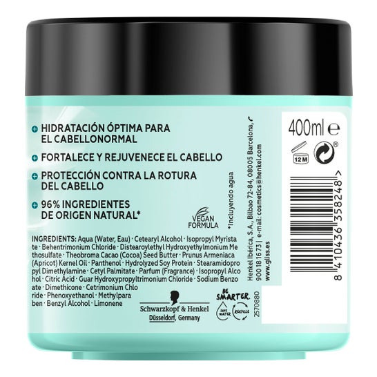 Schwarzkopf Gliss Protein+ Hydration Mask 4in1 400ml