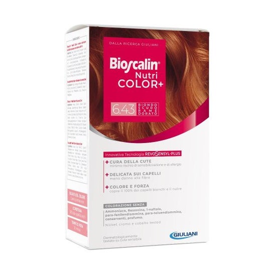 Bioscalin Nutri Color 6.43 Rubio Oscuro Dorado Cobre 1ud