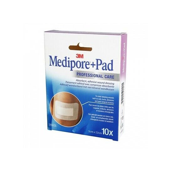 3M Medipore + Pad 5x7,2cm 10 Stück