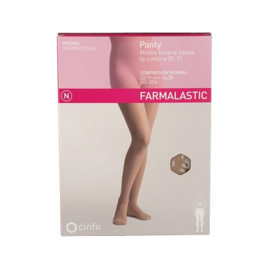 Farmalastic panty-medium waist-high (E-T) compression normal T-small beige
