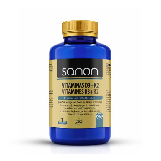 Sanon Vitaminas D3+K2 360 caps
