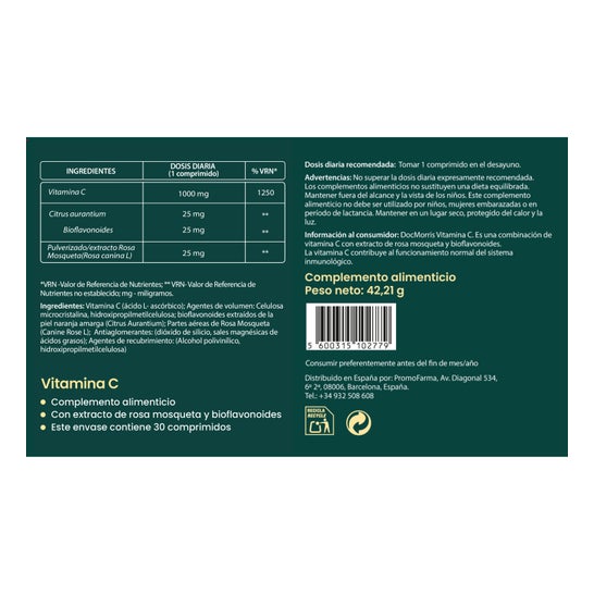 Docmorris Vitamina C 1000 mg 30 comp