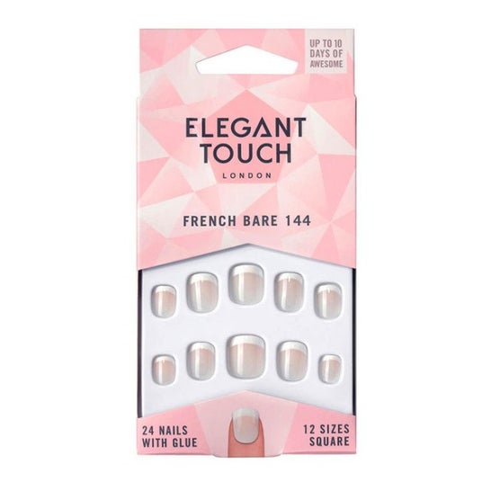 Elegant Touch Uñas Postizas French Bare 144 24uds