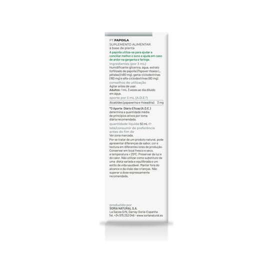 Soria Natural Amapola Extracto 50 ml