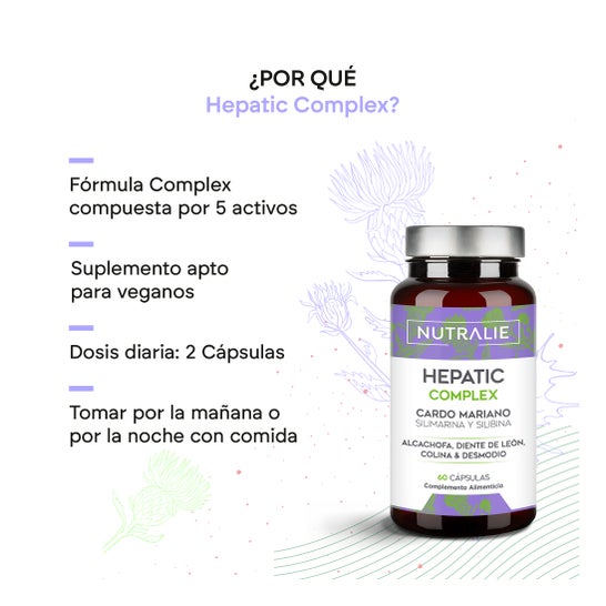 Nutralie Hepatic Complex con Cardo Mariano + Alcachofa + Diente León 60caps