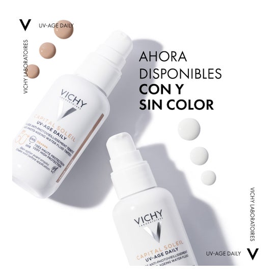 Vichy Capital Soleil UV-Age Daily Water Fluid SPF50+ con Color 40ml