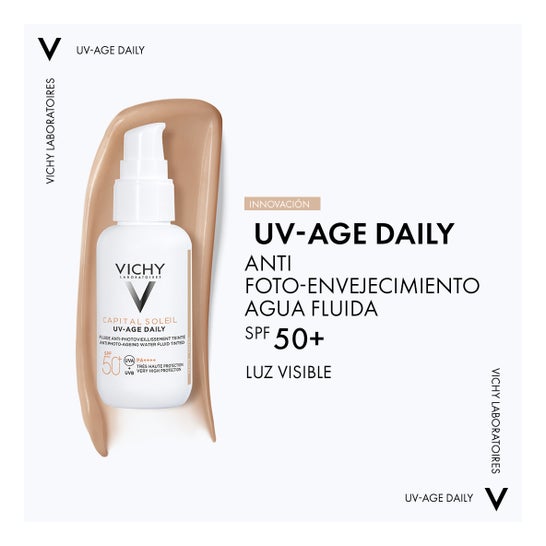 Vichy Capital Soleil UV-Age Daily Water Fluid SPF50+ con Color 40ml