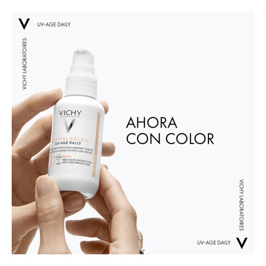 Vichy Capital Soleil UV-Age Daily Water Fluid SPF50+ con Color 40ml