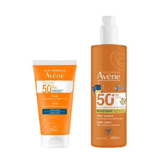 Avène Pack Fluido SPF50+ 50ml + Spray Familia SPF50+ 400ml