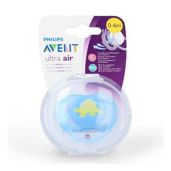 Avent Chupete Ultra Air Silicona Dinosaurio 0-6m 1ud