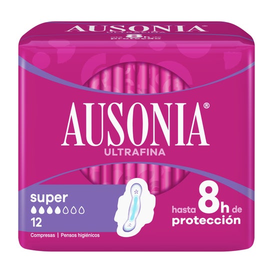 Ausonia® Airdry compresa super alas 10uds
