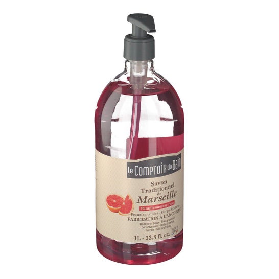 THE BATH COMPTORY Traditional Marseille soap PAMPLEMOUSSE 1 litre bottle