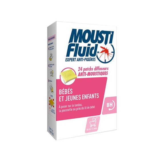 Moustifluid Patches Diffusers Protection Mosquitoes Babies & Young Children 24 Patches