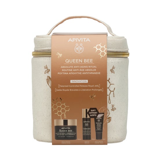 Apivita Ritual Antiedad Queen Bee Crema Rica 50ml + Sérum 10Ml + Contorno 5Ml