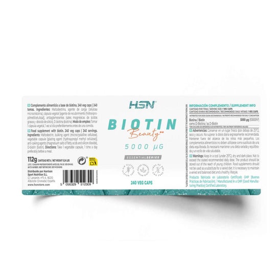 HSN Biotina 5000 mcg 240 vcaps